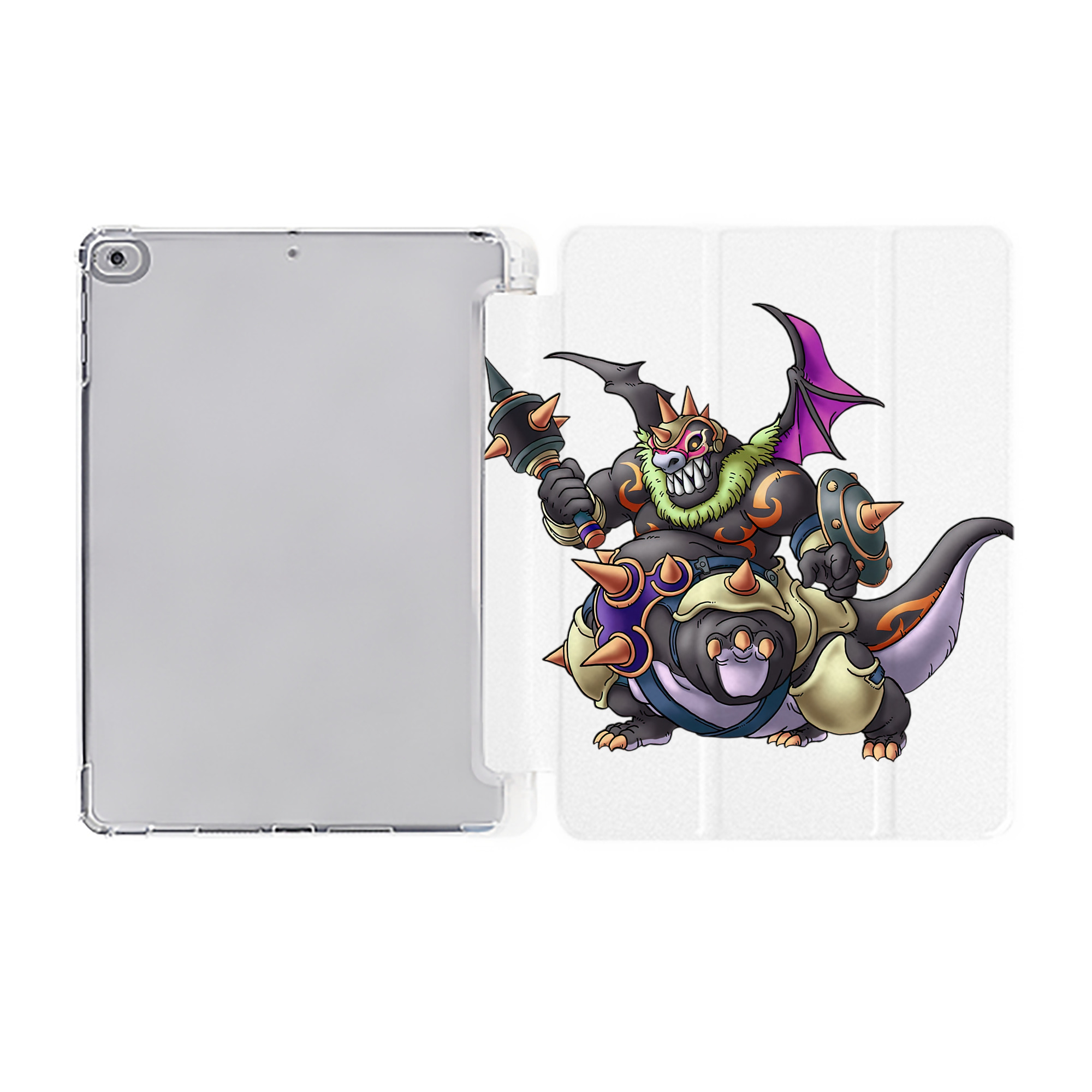 （画像用） ドラゴンクエスト Doragon Kuesuto Dragon Quest IPad ケース ペン収納付き 三つ折りスタンド PUレザー×シリコン 対応機種9.5/10.5/10.9インチ